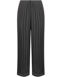 Giorgio Armani - Asv Pleated Triple Silk Georgette Trousers - Lyst