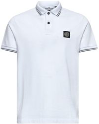 Stone Island - Stretch Piqué Logo Patch Polo Shirt - Lyst