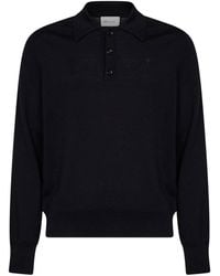 Ami Paris - Extra-Fine Merino Wool Knit Ami De Cœur Polo Shirt - Lyst