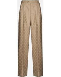 Gucci - GG Wool Trousers - Lyst