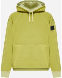 Stone Island Shadow Project Cotton And Wool Blend Hoodie - Green