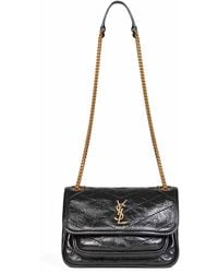 Saint Laurent - Vintage Leather Niki Shoulder Bag<Br - Lyst
