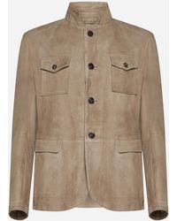 Giorgio Armani - Leather Safari Jacket - Lyst