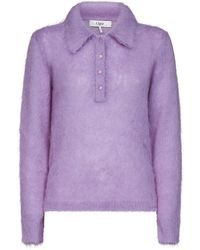 Chloé - Alpaca Blend Brushed Knit Polo Shirt - Lyst