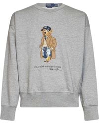 Polo Ralph Lauren - Andover Heather Cotton-Blend Polo Bear Sweatshirt - Lyst