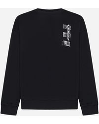 MM6 by Maison Martin Margiela - Logo And Cut-out Cotton-blend Sweatshirt - Lyst