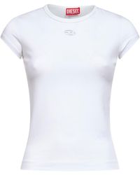 DIESEL - Stretch Jersey Logo T-Angie-Od T-Shirt - Lyst