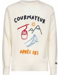 Mc2 Saint Barth - Ivory Heron Embroidered Sweater - Lyst