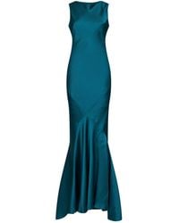 Max Mara - Oil Envers Satin Mserum Long Dress<Br - Lyst