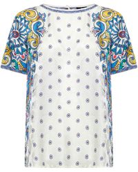 Etro - Paisley Print Silk Blend Top - Lyst