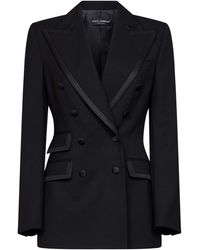 Dolce & Gabbana - Stretch Twill Turlington Double-Breasted Jacket - Lyst