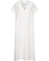 Studio Nicholson - Linen Blend Cley Midi Dress - Lyst