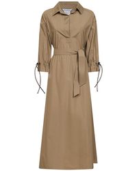 Max Mara - Khaki Cotton Poplin Mxmmirto Oversized Dress - Lyst