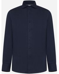 Brunello Cucinelli - Cotton And Lyocell Shirt - Lyst