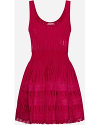 Alaïa - Crinoline Knit Mini Dress - Lyst