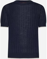 Brunello Cucinelli - Rib-knit Linen And Cotton Sweater - Lyst