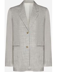 Totême - Viscose And Linen-blend Tailored Blazer - Lyst
