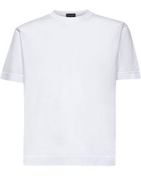 Tagliatore - Cotton Jersey Crewneck T-Shirt - Lyst