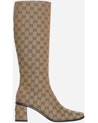 Gucci - GG Fabric Boots - Lyst