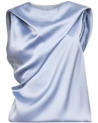 Blanca Vita - Powder Satin Tafoly Draped Top - Lyst