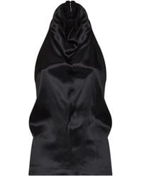 KHAITE - Satin Rone Halter Neck Top - Lyst