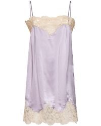 Chloé - Washed Silk Satin Thin-Strap Mini Dress - Lyst