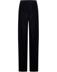 Blanca Vita - Gabardine Pleio Palazzo Trousers - Lyst
