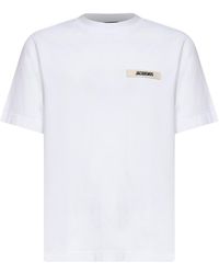 Jacquemus - T-Shirt La Maglietta Gros Grain Bianca - Lyst