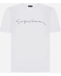 Giorgio Armani - Logo Viscose T-Shirt - Lyst