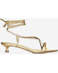 Aeyde - Paige Laminated Nappa Leather Sandals - Lyst