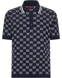 Gucci - Gg Cotton Knit Jacquard Polo Shirt - Lyst
