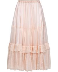 Chloé - Powder Silk Muslin Ruffled Maxi Skirt - Lyst