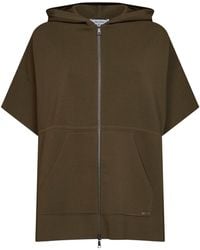 Max Mara - Khaki Viscose Crepe Mxmelogio Hooded Cardigan - Lyst