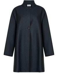 Harris Wharf London - Dark Felted Wool Raglan Cape - Lyst