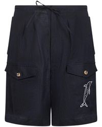 HANDLE WITH FREEDOM X HOLY CAFTAN - Linen Forever Dolphin Bermuda Shorts - Lyst