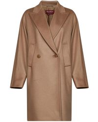 Max Mara - Camel Mstmastro Double-Breasted Midi Coat - Lyst