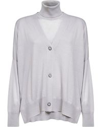 Blanca Vita - Virgin Wool Knit Twin Set - Lyst