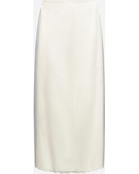 Blanca Vita - Galtonia Silk Midi Skirt - Lyst