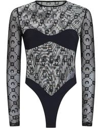 Marine Serre - Flocked Monogram Mesh Bodysuit - Lyst