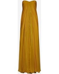 Alexander McQueen - Silk Bustier Long Dress - Lyst