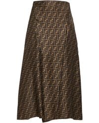 Fendi - Ff Maxi Skirt - Lyst