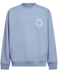 Stone Island - Avio Cotton "Outline Compass" Printed Sweatshirt - Lyst