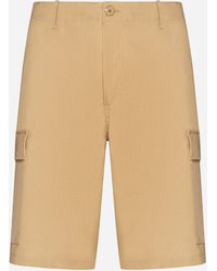 KENZO - Workwear Cotton Cargo Shorts - Lyst