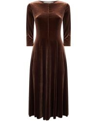 Blanca Vita - Stretch Velvet Asia Midi Dress - Lyst