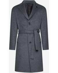 Lardini - Wool Belted Coat - Lyst