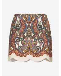 Zimmermann - Ottie Print Linen Miniskirt - Lyst