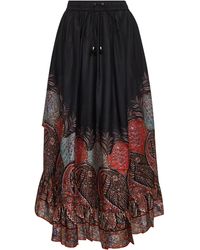 Zimmermann - Paisley Habotai Silk Rhiannon Maxi Skirt - Lyst