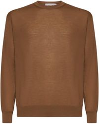 D 40 - Hazelnut Virgin Wool Crewneck Sweater - Lyst