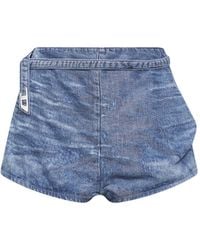 DIESEL - Denim Satin De-Drex-Fsi1 Shorts - Lyst