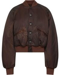 MM6 by Maison Margiela - Cotton And Viscose Blend Bomber Jacket - Lyst